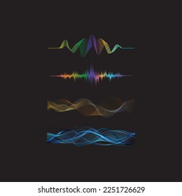 technology and future icons on black background