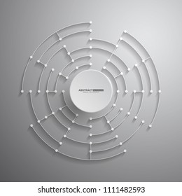 Technology and futuristic abstract background,digital illustration.Vector network and connection concept.Modern connecting dots.