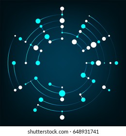 Technology and futuristic abstract background,digital illustration.Vector network and connection concept.Modern connecting dots.