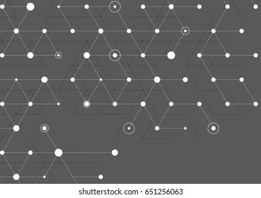 Technology and futuristic abstract background,digital illustration.Vector network and connection concept.Modern connecting dots.