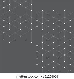 Technology and futuristic abstract background,digital illustration.Vector network and connection concept.Modern connecting dots.