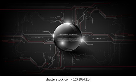 Technology futuristic abstract system circuit connection background template vector design