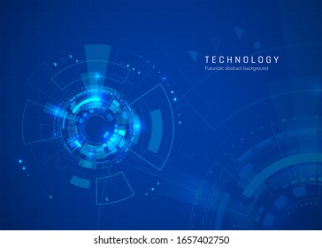 Technology futuristic background. Abstract cyberspace backdrop. Vector illustration