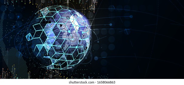 Technologie, futuristischer Hintergrund für Geschäftsvorträge