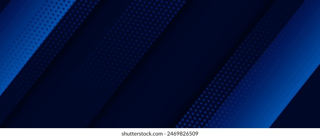 Technology futuristic background striped lines with light effect on blue background. Space for text