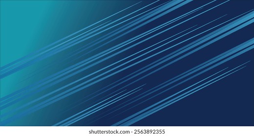 Technology futuristic background striped lines with light effect on blue background. Space for text. Vector illustration
