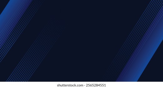 Technology futuristic background striped lines with light effect on blue background. Space for text