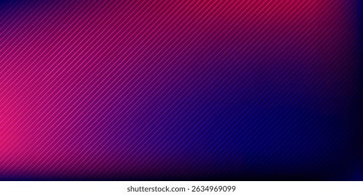 Technologie futuristische Hintergrund gestreifte Linien mit Lichteffekt auf blauem Hintergrund. Leerzeichen für Text. Vektorgrafik
