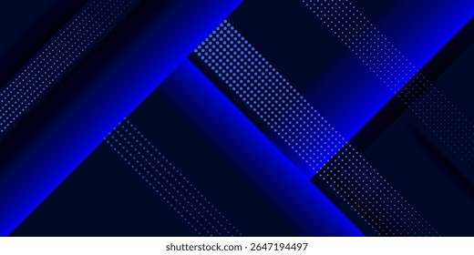 Tecnología futurista fondo líneas rayadas con efecto de luz sobre fondo azul. Espacio para texto