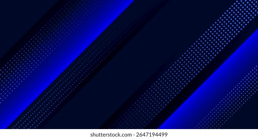 Tecnología futurista fondo líneas rayadas con efecto de luz sobre fondo azul. Espacio para texto