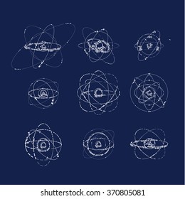 Technology futuristic circle shapes elements. Vector eps10.