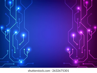 Tecnología de fondo de placa de circuito futurista con datos, futuro, digital, red.