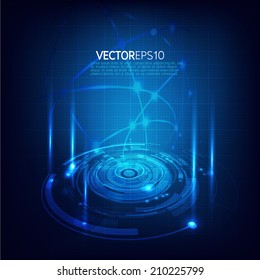 Technology futuristic circuit digital background, Vector illustration