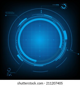 Technology futuristic circuit digital background and space center for your text, Vector illustration