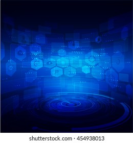 technology futuristic with circuit and digital concept background, Vector illustration