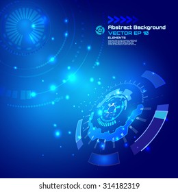 Technology futuristic digital background, HUD, Vector 