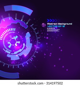Technology futuristic digital background, HUD, Vector 