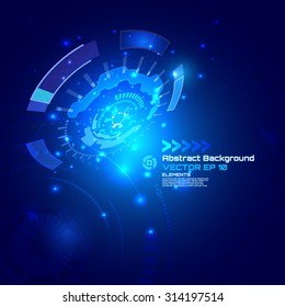 Technology futuristic digital background, HUD, Vector 