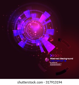 Technology futuristic digital background, HUD, Vector 