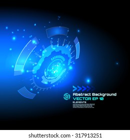 Technology futuristic digital background, HUD, Vector 