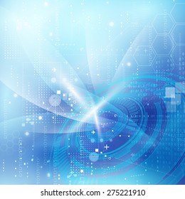 Technologie, futuristischer, digitaler Hintergrund, Vektorillustration