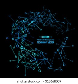 Fondo digital futurista de la Tecnología, Ilustración vectorial