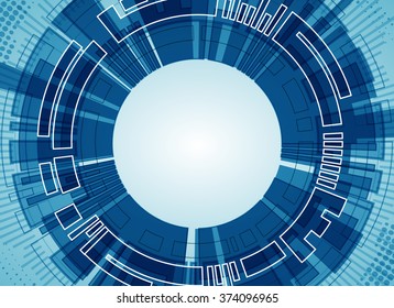 Technology futuristic digital background. Vector illustration