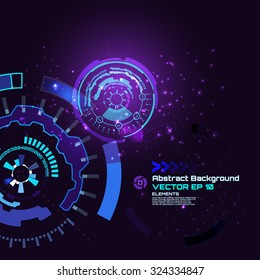 Technology futuristic digital background,HUD, Vector 