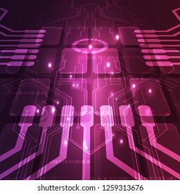 Technology futuristic digital. technology circuit board. technology chipset. abstract background. Vector