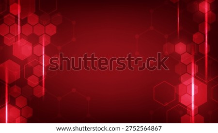 Technology futuristic hexagones shape geometric. Hi- tech blue bacground.