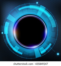 Technology futuristic HUD interface. Abstract background. Stock vector illustration.