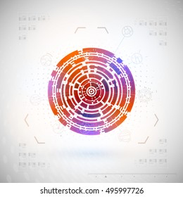 Technology futuristic HUD interface. Abstract background.