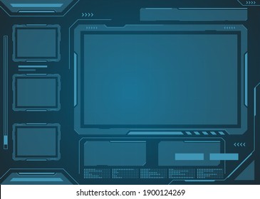 Technologie futuristische Schnittstelle hud digitalen Vektordesign.	
