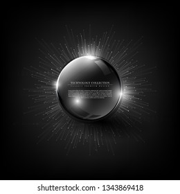 Technology futuristic internet abstract system connection background template vector design