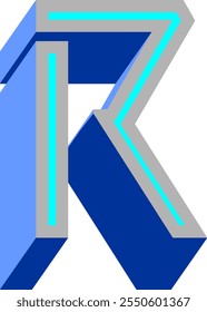Technologie Futuristischer Buchstabe Alphabet Vektor Element R