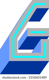 Technology Futuristic Letter Alphabet Vector Element G