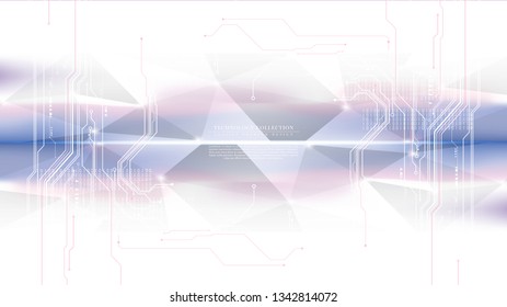 Technology futuristic modern abstract system circuit connection background template vector design