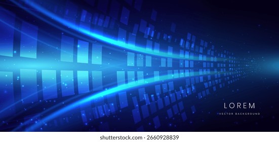 Technology futuristic square pattern digital element. Scence background digital data. Vector illustration 