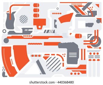 Technology futuristic weapon background