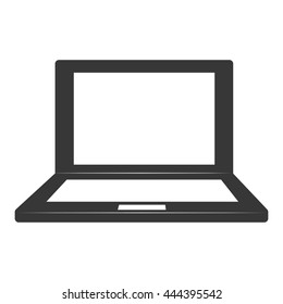 Technology and gadget concept represented by laptop icon. isolated and flat illustration 