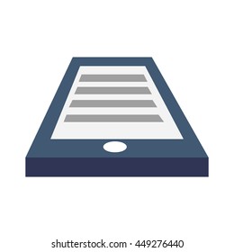 Technology and gadget concept represented by smartphone icon. isolated and flat illustration 
