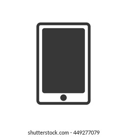 Technology and gadget concept represented by smartphone icon. isolated and flat illustration 