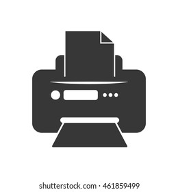 Technology and gadget concept represented by printer icon. Isolated and flat illustration