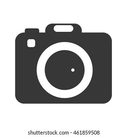 Technology and gadget concept represented by camera icon. Isolated and flat illustration