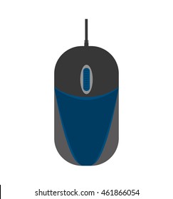 Technology and gadget concept represented by mouse icon. Isolated and flat illustration