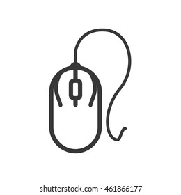 Technology and gadget concept represented by mouse icon. Isolated and flat illustration