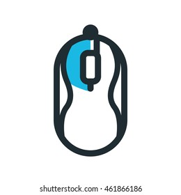 Technology and gadget concept represented by mouse icon. Isolated and flat illustration
