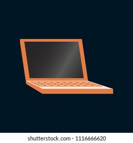 Technology gadget in flat design laptop