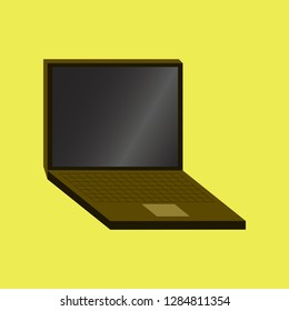Technology gadget in flat design laptop