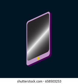 Technology gadget in flat design mobile phone